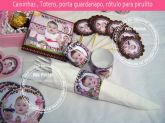 Porta guardanapo marron e rosa