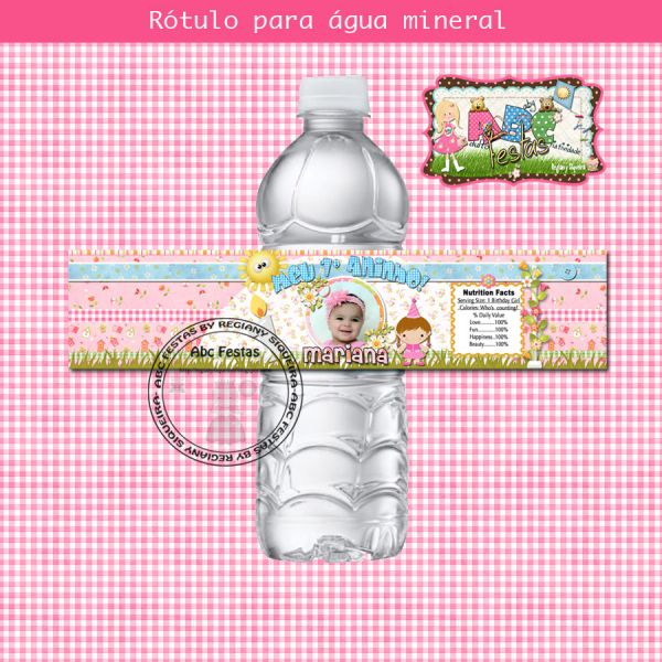 Água Mineral Tema Bonecas